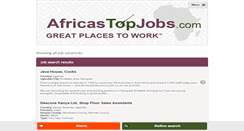Desktop Screenshot of africastopjobs.com